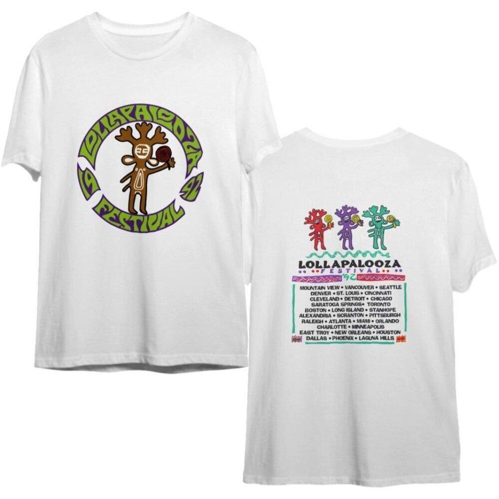 Lollapalooza 1992 Music Festival Graphic Retro Tour Concert Fan Album 2 Sided